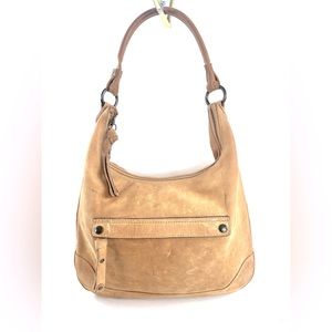 Frye Tan Leather Front Flap Pocket Medium Shoulder Bag Purse